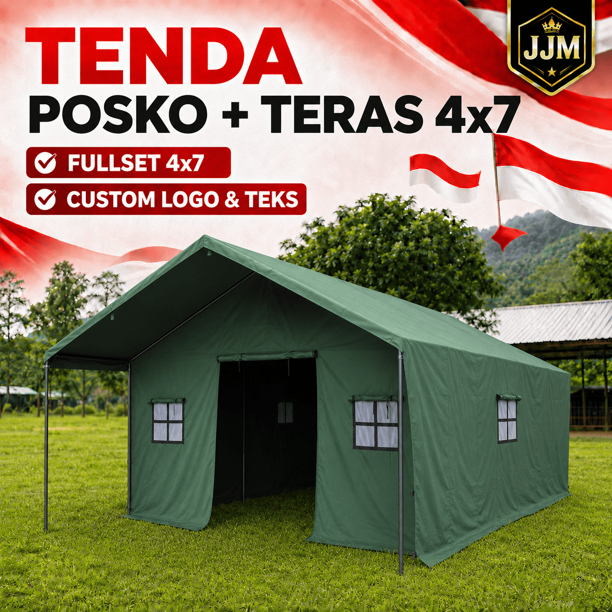 Tenda Posko Kanopi 4x7 Tenda JJM
